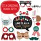 Big Dot of Happiness Christmas Pajamas - Holiday Plaid PJ Party Photo Booth Props Kit - 20 Count